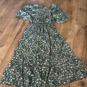 Baltic Born Helena Dress Square Neck Floral XS